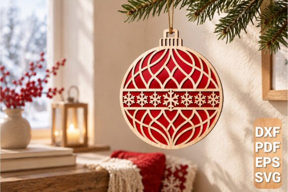 Geometric Christmas Ornament Laser Cut laser cut file