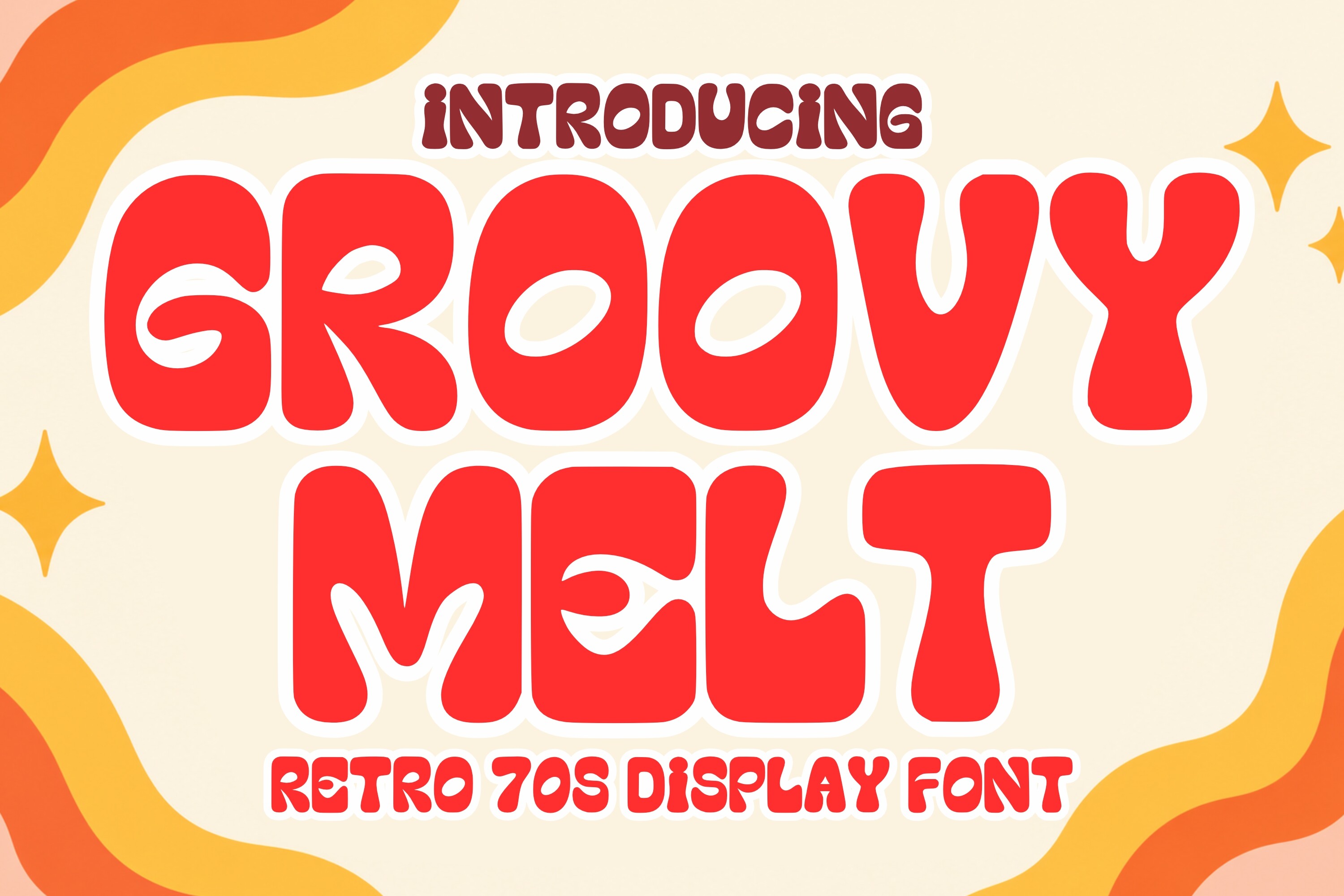 Groovy Melt Font by Zetastock · Creative Fabrica