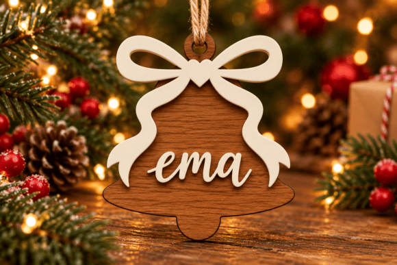 Personalized Christmas Tag Laser Cut (Design 2) laser cut file
