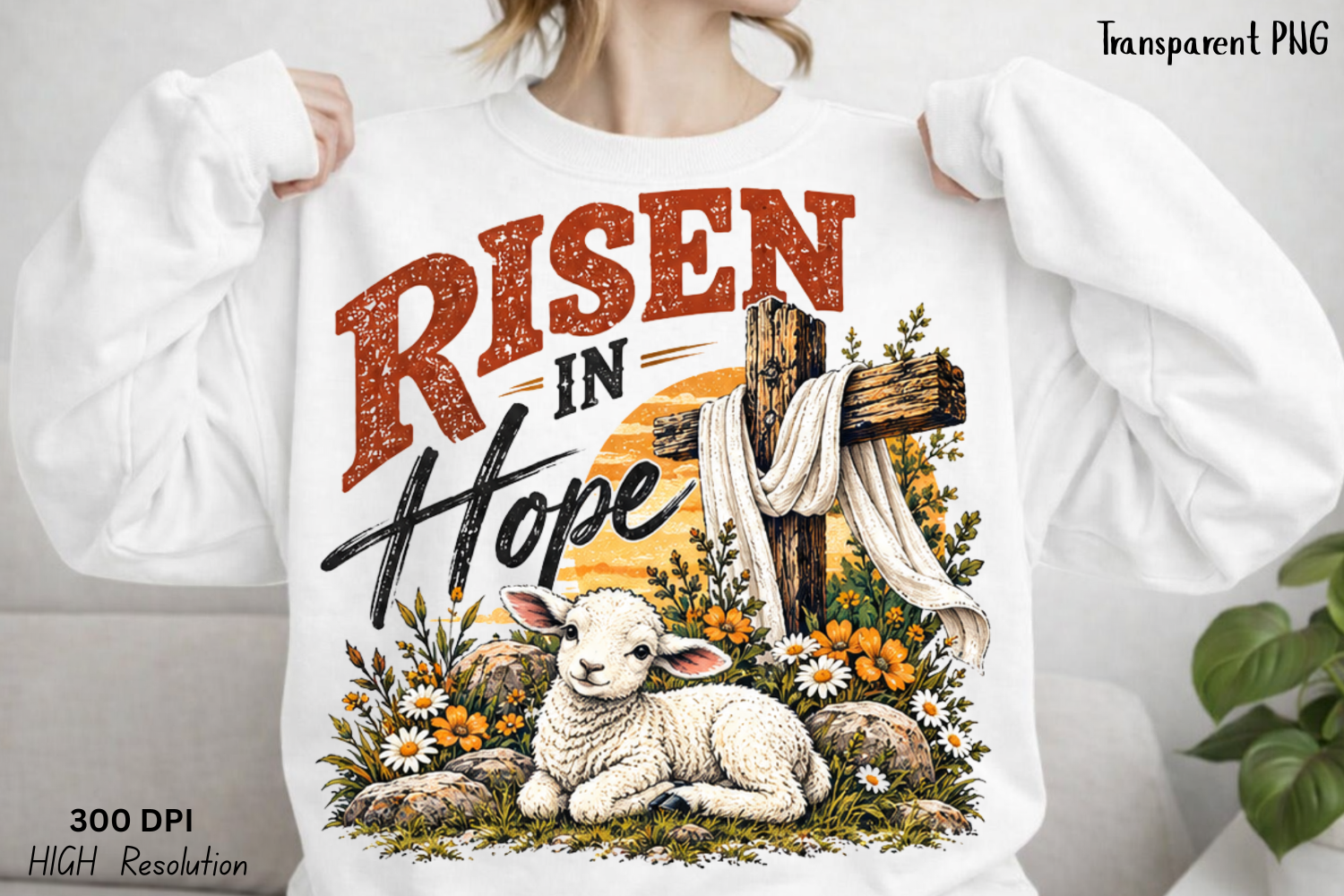 Risen in Hope Easter Sublimation PNG Graphic by EVOLVED DESIGN ...