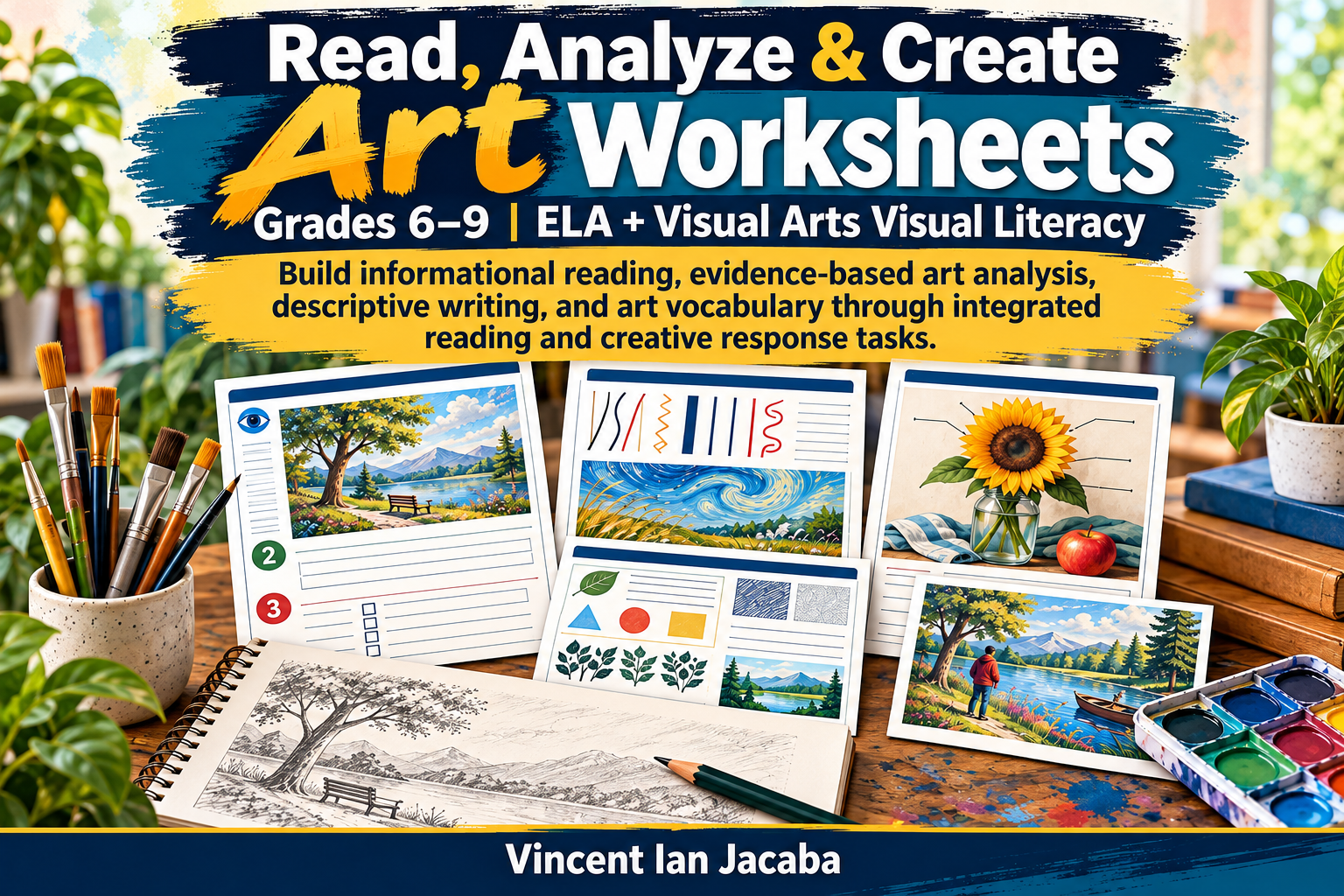 Visual Literacy & Art Worksheets Graphic by vinceianj2024 · Creative ...