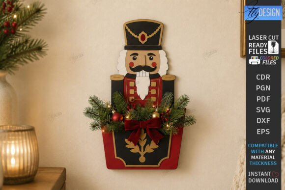 Wooden Christmas Wall Decor Laser Cut (Design 2) laser cut file