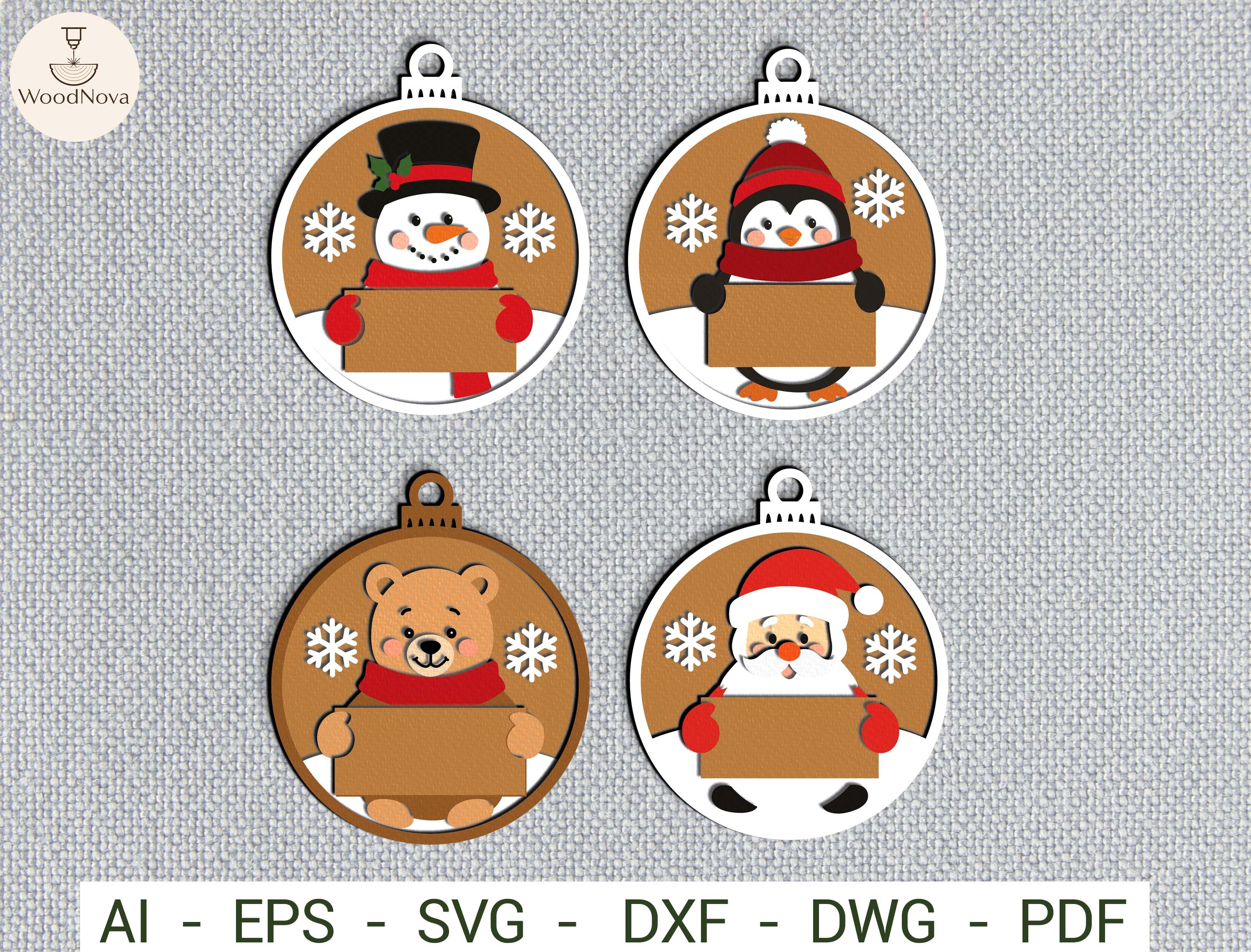 Xmas Ornament Paper Cutting Template SVG · Creative Fabrica
