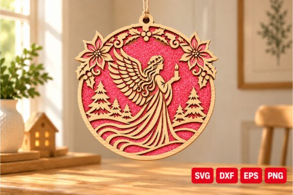 Angel Christmas Laser Cut SVG laser cut file