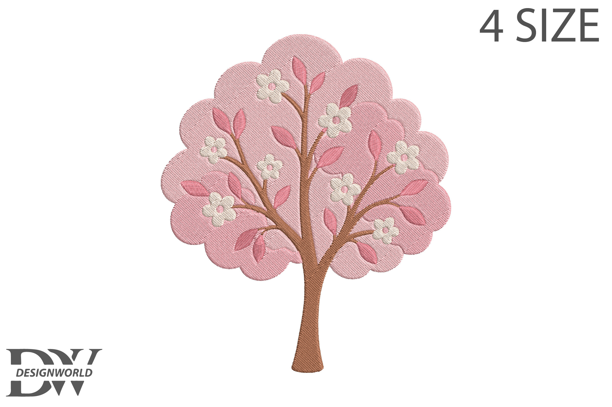 Cherry Blossom Tree Embroidery Design · Creative Fabrica