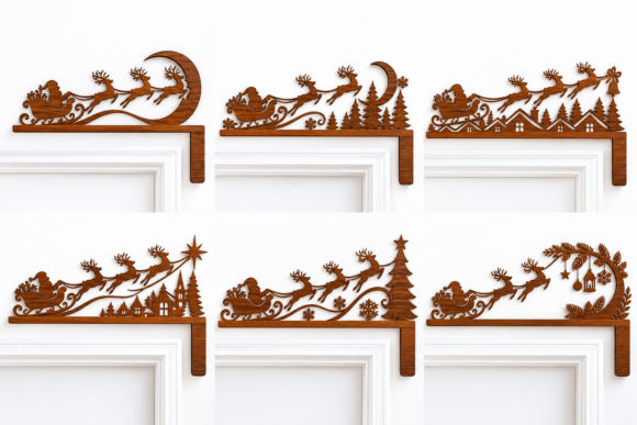 Christmas Door Corner Laser Cut Bundle (Design 3) laser cut file