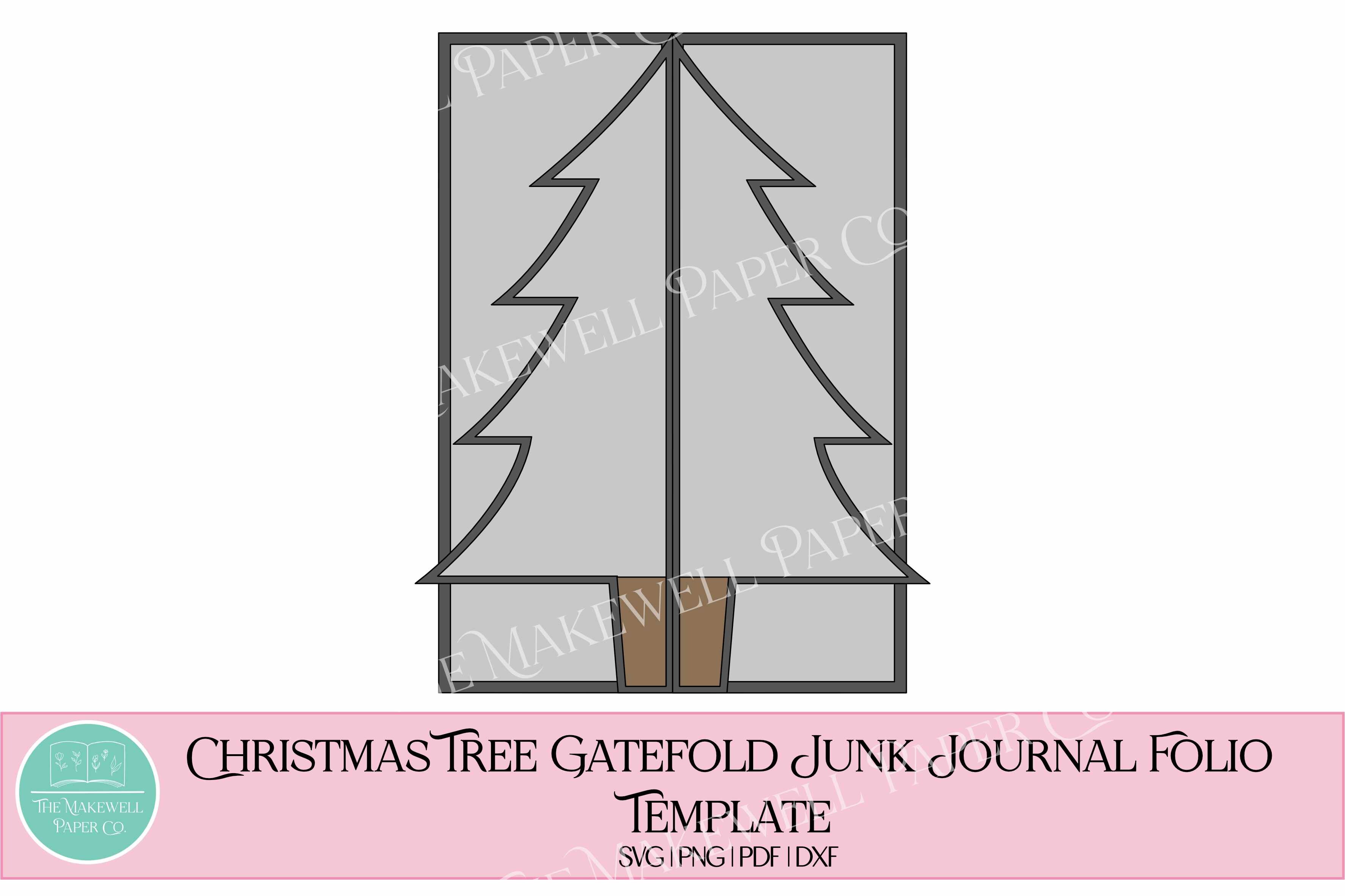 Christmas Tree Gatefold Folio Template · Creative Fabrica
