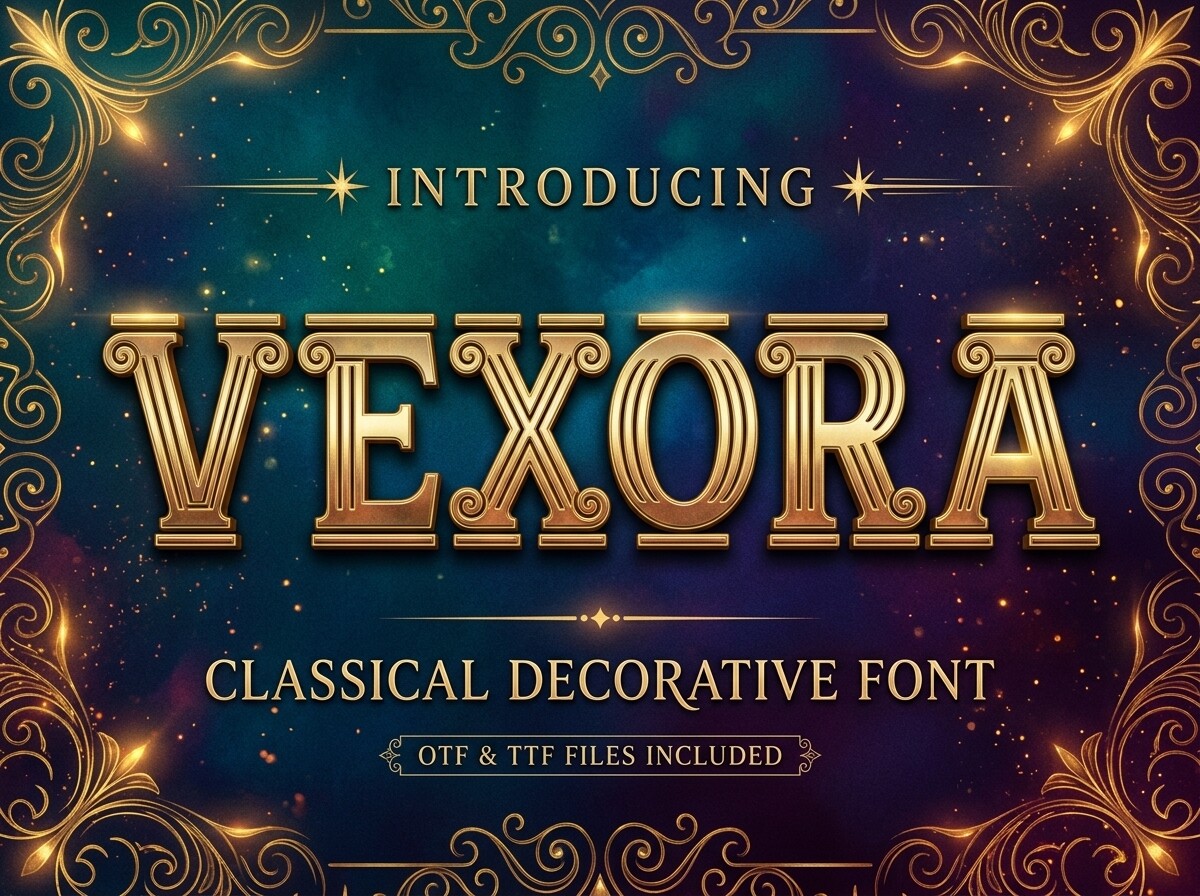 Vexora Font by greenvill · Creative Fabrica