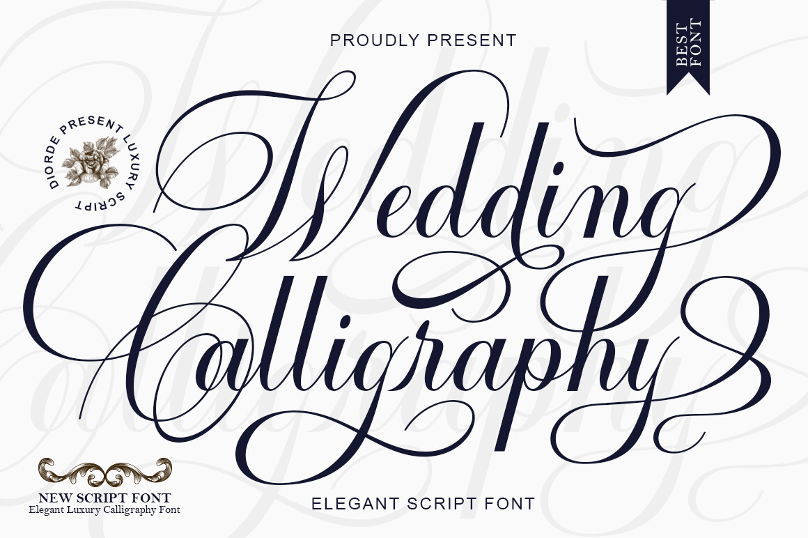 Engaged Text Script Wedding Calligraphy Font by Diorde Studio · Creative Fabrica