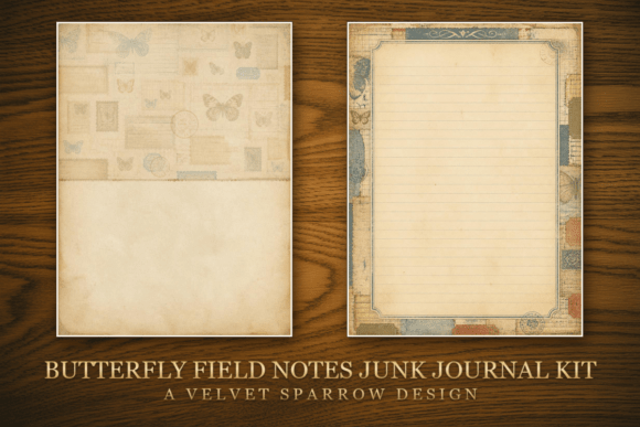 Butterfly Field Notes Junk Journal Kit