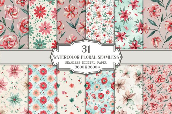 Watercolor Floral Seamless Pattern
