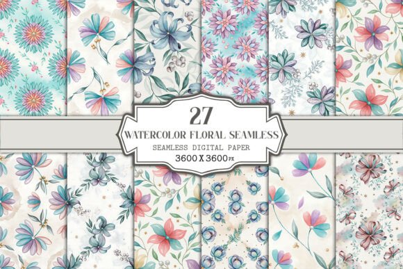 Watercolor Floral Seamless Pattern
